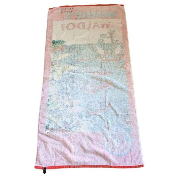 Vintage Wheres Waldo Pirate Beach Towel by R.A. Briggs - Picture 5 of 6